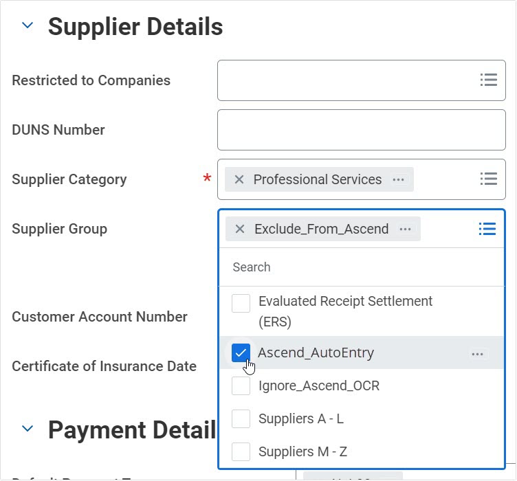 Enable Touchless Processing with Supplier Groups in Workday Ascend